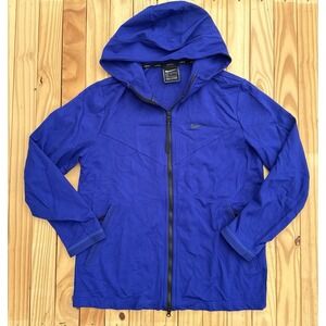Nike Men's Hooded Sportswear Full Zip Jacket Blue Size Large Royal‎ Blue